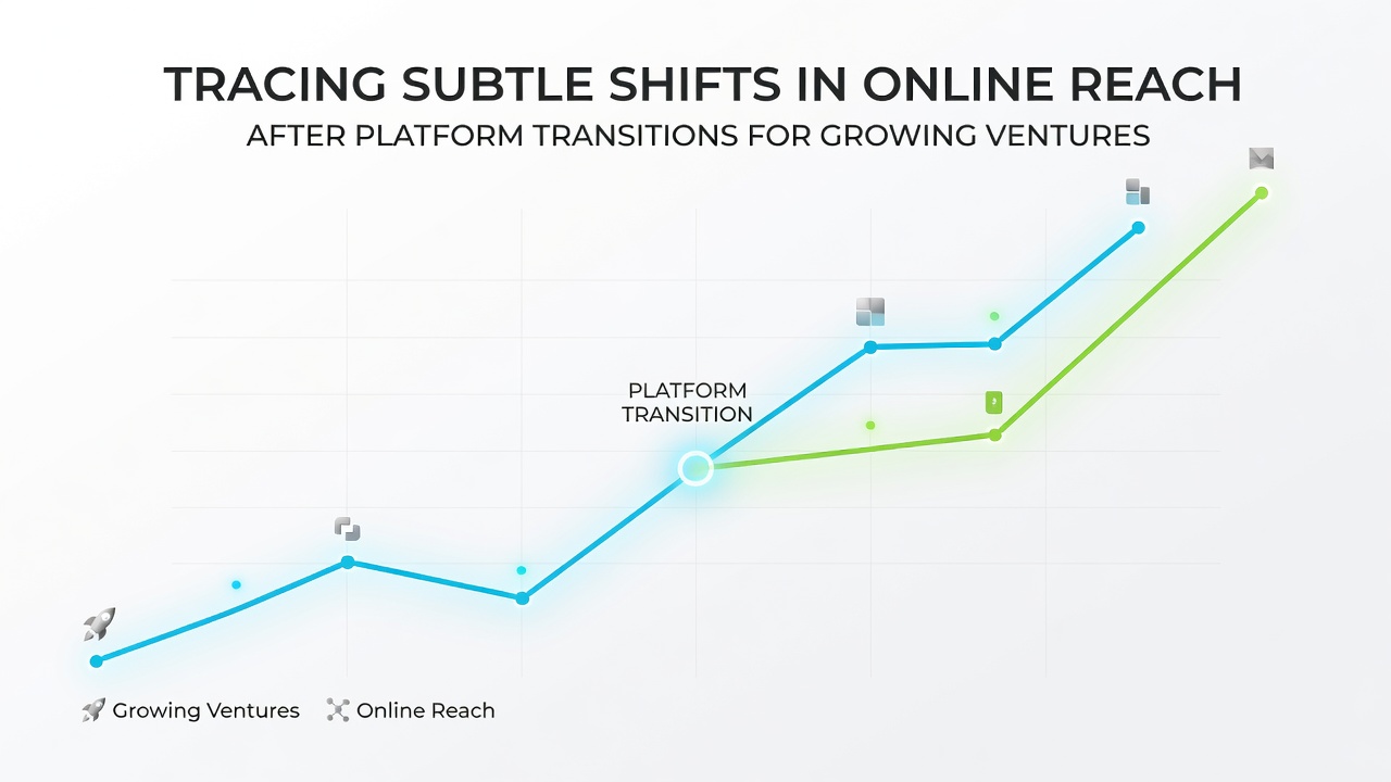 Tracing Subtle Shifts in Online Reach After Platform Transitions for Growing Ventures